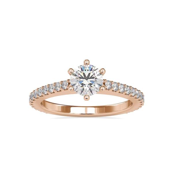 Custom Made Reverberant Halo Moissanite Ring by Solitairz Affair