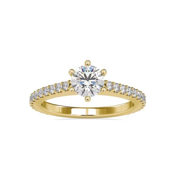 Custom Made Layla Solitaire Engagement Moissanite Ring by Solitairz Affair