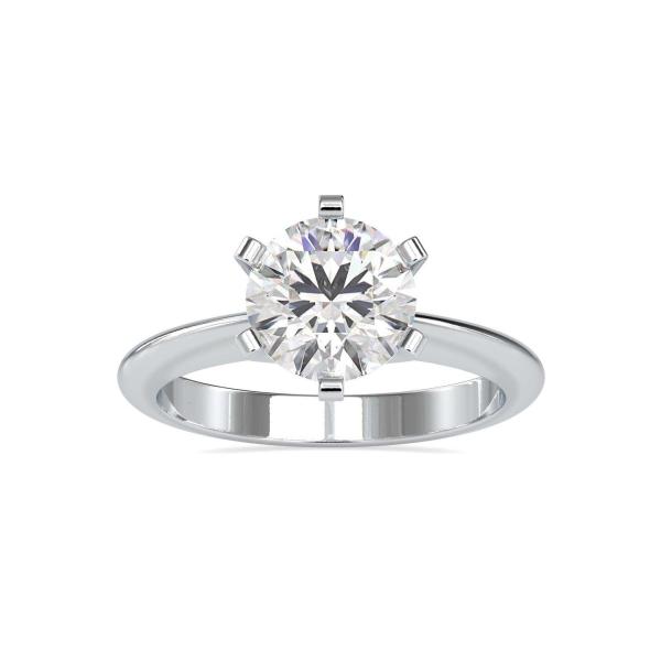 Custom Made Floret Solitaire Engagement Moissanite Ring by Solitairz Affair