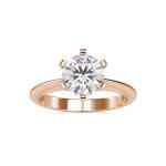 Custom Made Floret Solitaire Engagement Moissanite Ring by Solitairz Affair