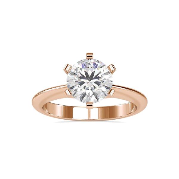 Custom Made Floret Solitaire Engagement Moissanite Ring by Solitairz Affair