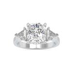 Custom Made Emilia Three Stone Moissanite Ring by Solitairz Affair