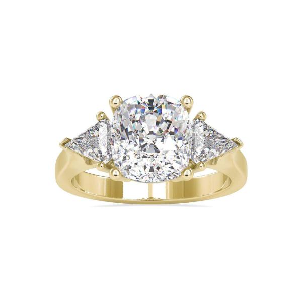 Custom Made Emilia Three Stone Moissanite Ring by Solitairz Affair