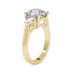 Custom Made Emilia Three Stone Moissanite Ring by Solitairz Affair