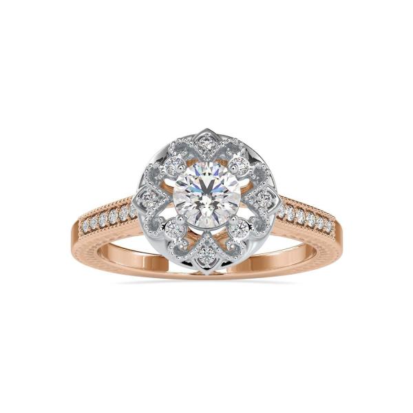 Custom Made Bloom Solitaire Engagement Moissanite Ring by Solitairz Affair