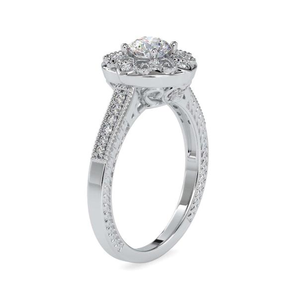 Custom Made Bloom Solitaire Engagement Moissanite Ring by Solitairz Affair