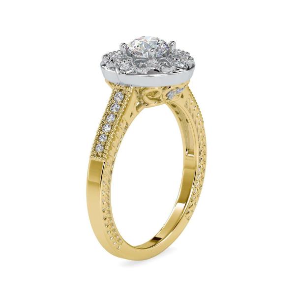 Custom Made Bloom Solitaire Engagement Moissanite Ring by Solitairz Affair