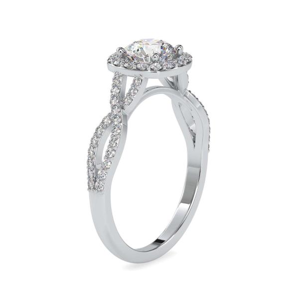 Custom Made Entangled Halo Moissanite Ring by Solitairz Affair