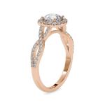 Custom Made Entangled Halo Moissanite Ring by Solitairz Affair