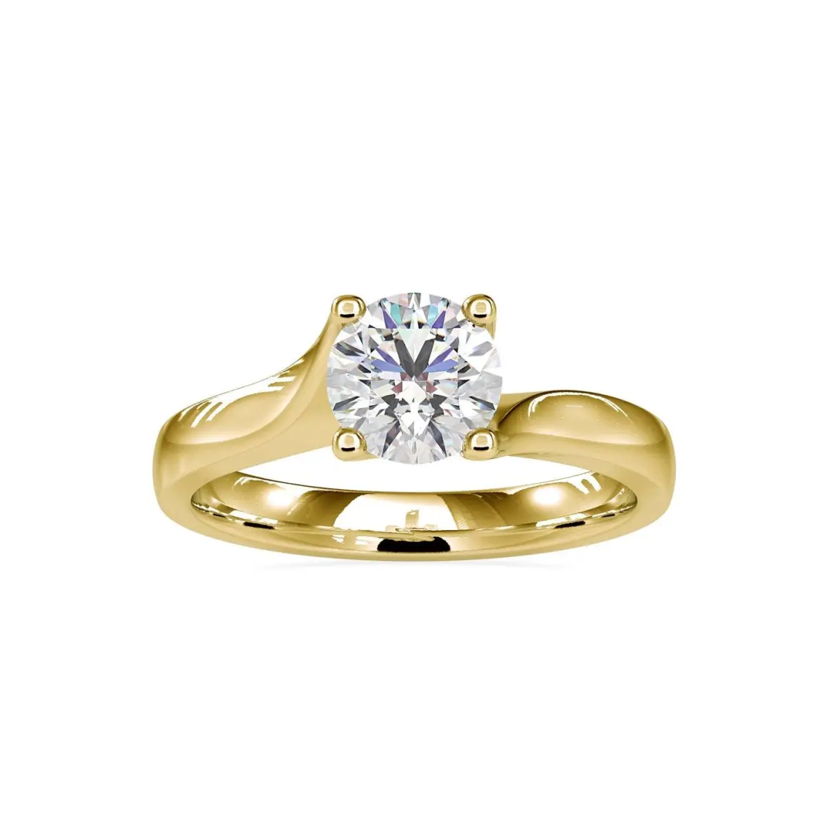 Custom Made Naomi Solitaire Engagement Moissanite Ring by Solitairz Affair