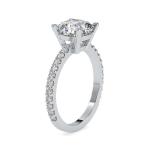 Custom Made Sophisticate Solitaire Engagement Moissanite Ring by Solitairz Affair