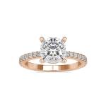 Custom Made Sophisticate Solitaire Engagement Moissanite Ring by Solitairz Affair