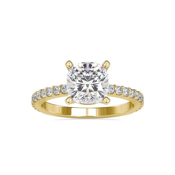 Custom Made Sophisticate Solitaire Engagement Moissanite Ring by Solitairz Affair