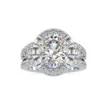 Custom Made Plan Halo Moissanite Ring by Solitairz Affair