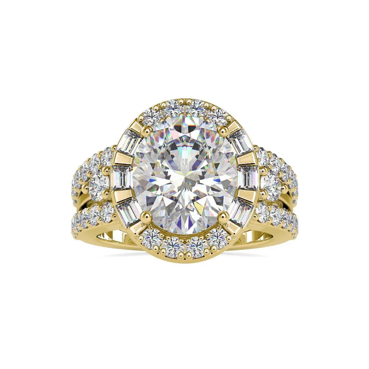 Custom Made Plan Halo Moissanite Ring by Solitairz Affair