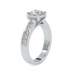 Custom Made Lune Solitaire Engagement Moissanite Ring by Solitairz Affair