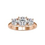 Custom Made Tia Three Stone Moissanite Ring by Solitairz Affair