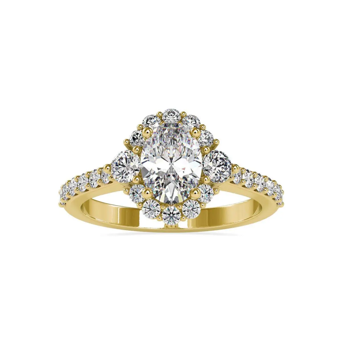 Custom Made Terresa Halo Moissanite Ring by Solitairz Affair