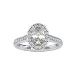 Custom Made Eruption Halo Moissanite Ring by Solitairz Affair