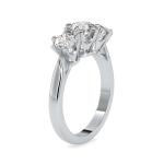 Custom Made Communal Three Stone Moissanite Ring by Solitairz Affair