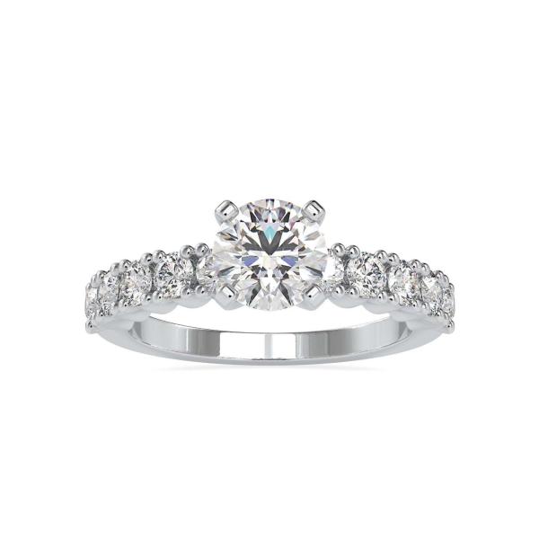 Custom Made Tiara Solitaire Engagement Moissanite Ring by Solitairz Affair