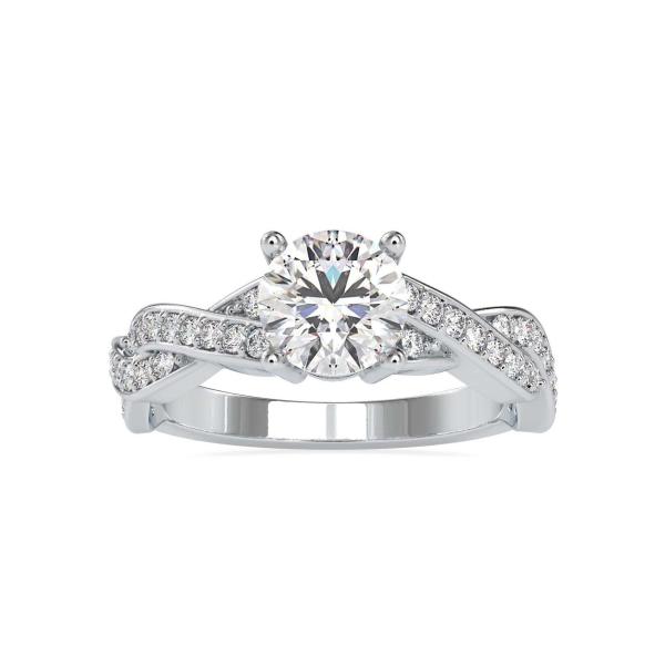 Custom Made Agitate Solitaire Engagement Moissanite Ring by Solitairz Affair