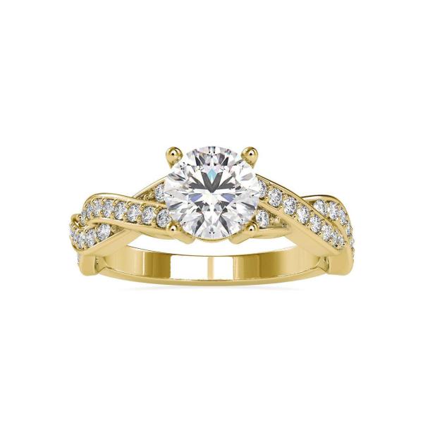 Custom Made Agitate Solitaire Engagement Moissanite Ring by Solitairz Affair