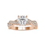 Custom Made Agitate Solitaire Engagement Moissanite Ring by Solitairz Affair