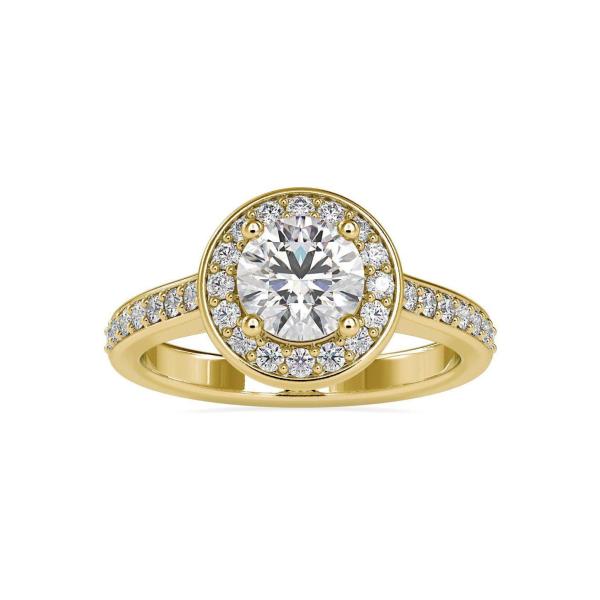 Custom Made Gleam Halo Moissanite Ring by Solitairz Affair