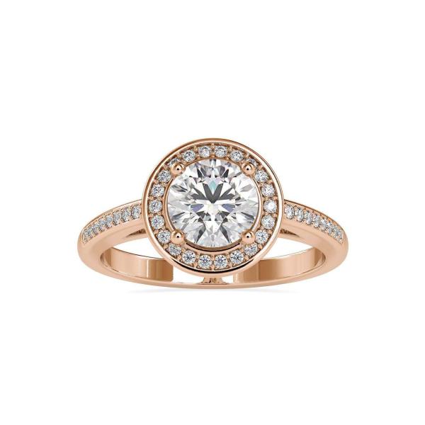 Custom Made Isabella Halo Moissanite Ring by Solitairz Affair