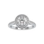 Custom Made Isabella Halo Moissanite Ring by Solitairz Affair