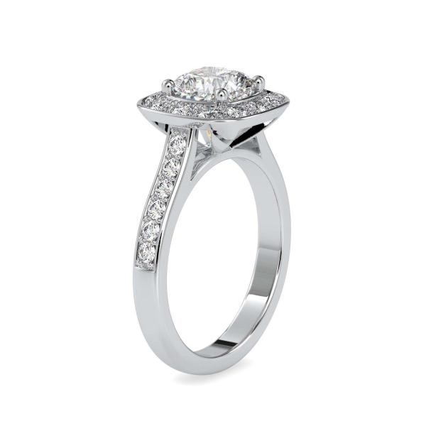 Custom Made Bold Halo Moissanite Ring by Solitairz Affair