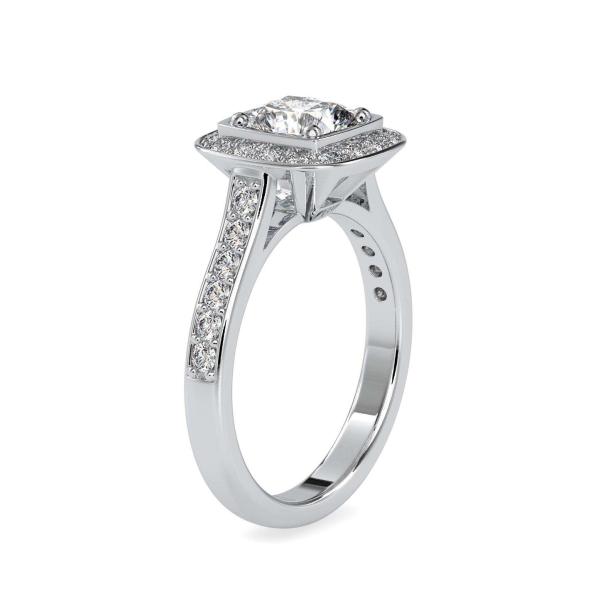 Custom Made Idolize Halo Moissanite Ring by Solitairz Affair