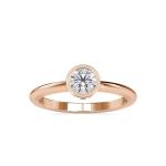 Custom Made Bezel Solitaire Engagement Moissanite Ring by Solitairz Affair