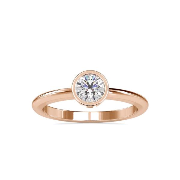 Custom Made Bezel Solitaire Engagement Moissanite Ring by Solitairz Affair