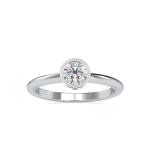 Custom Made Bezel Solitaire Engagement Moissanite Ring by Solitairz Affair