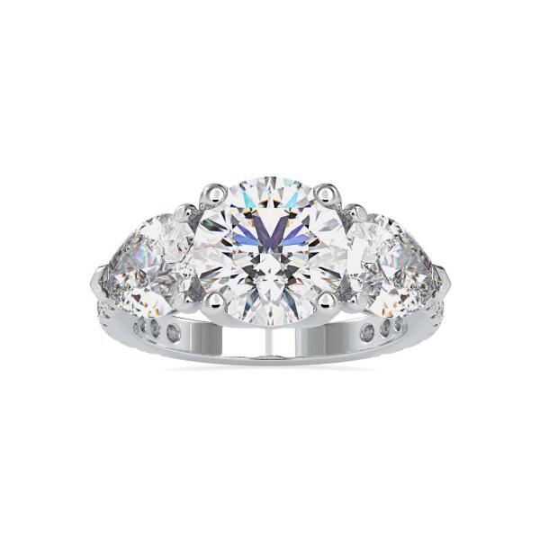 Custom Made Gawk Three Stone Moissanite Ring by Solitairz Affair