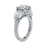 Custom Made Gawk Three Stone Moissanite Ring by Solitairz Affair