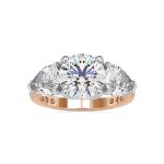 Custom Made Gawk Three Stone Moissanite Ring by Solitairz Affair