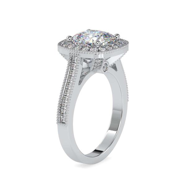 Custom Made Stray Halo Moissanite Ring by Solitairz Affair