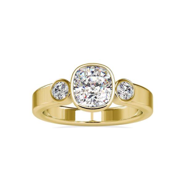 Custom Made Triumvirate Three Stone Moissanite Ring by Solitairz Affair