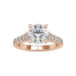 Custom Made Wind Solitaire Engagement Moissanite Ring by Solitairz Affair