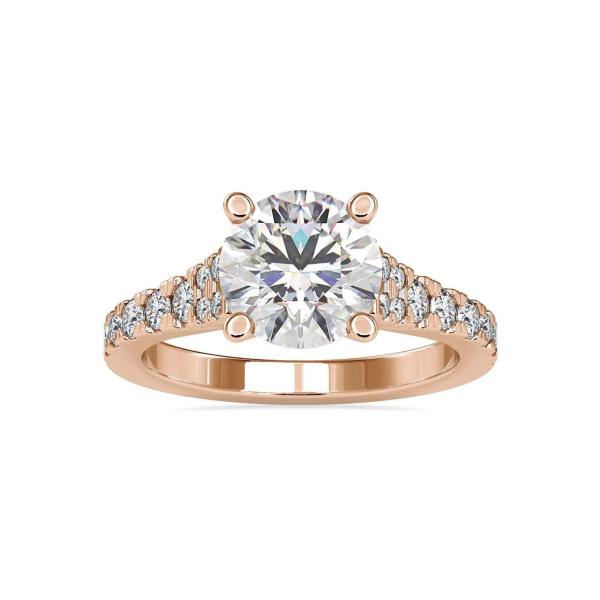 Custom Made Wind Solitaire Engagement Moissanite Ring by Solitairz Affair