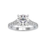 Custom Made Wind Solitaire Engagement Moissanite Ring by Solitairz Affair