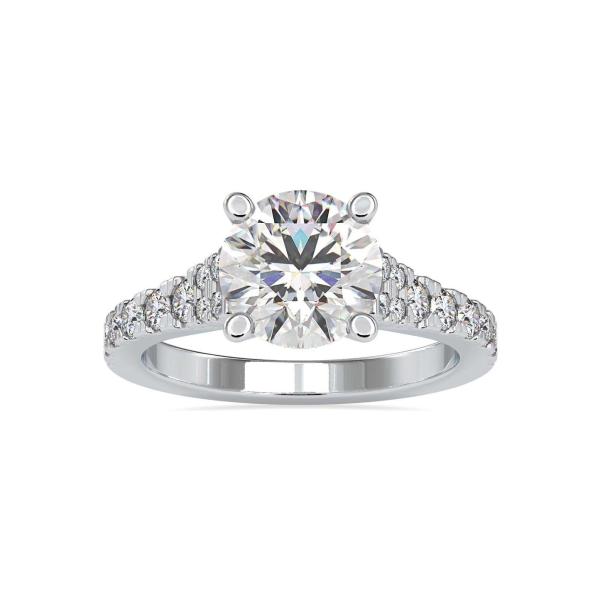 Custom Made Wind Solitaire Engagement Moissanite Ring by Solitairz Affair