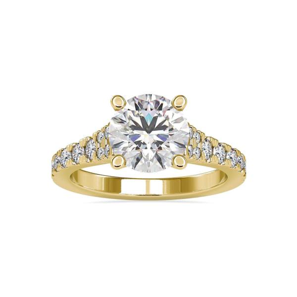 Custom Made Wind Solitaire Engagement Moissanite Ring by Solitairz Affair