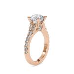 Custom Made Wind Solitaire Engagement Moissanite Ring by Solitairz Affair