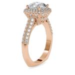 Custom Made Marisa Halo Engagement Moissanite Ring by Solitairz Affair