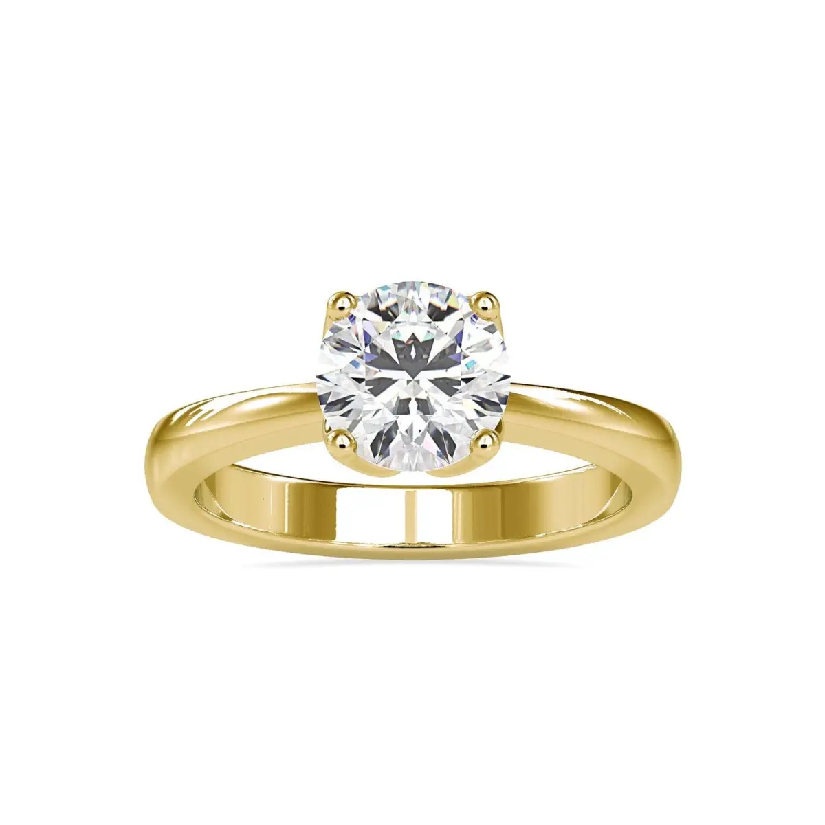 Custom Made Spark Shot Solitaire Engagement Moissanite Ring by Solitairz Affair