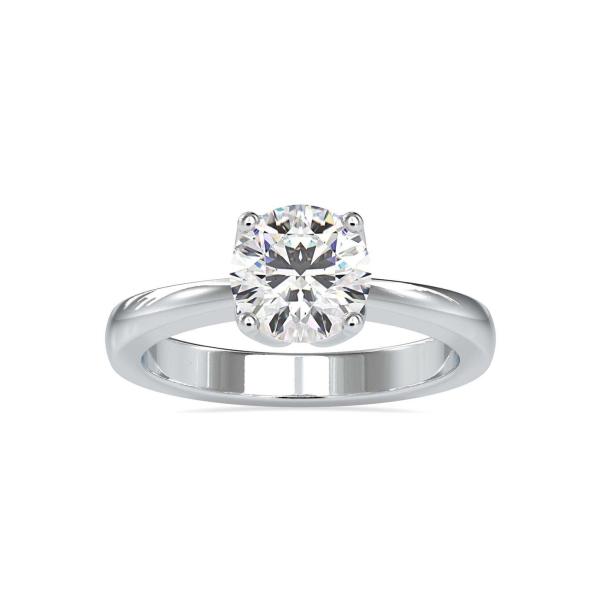 Custom Made Spark Shot Solitaire Engagement Moissanite Ring by Solitairz Affair